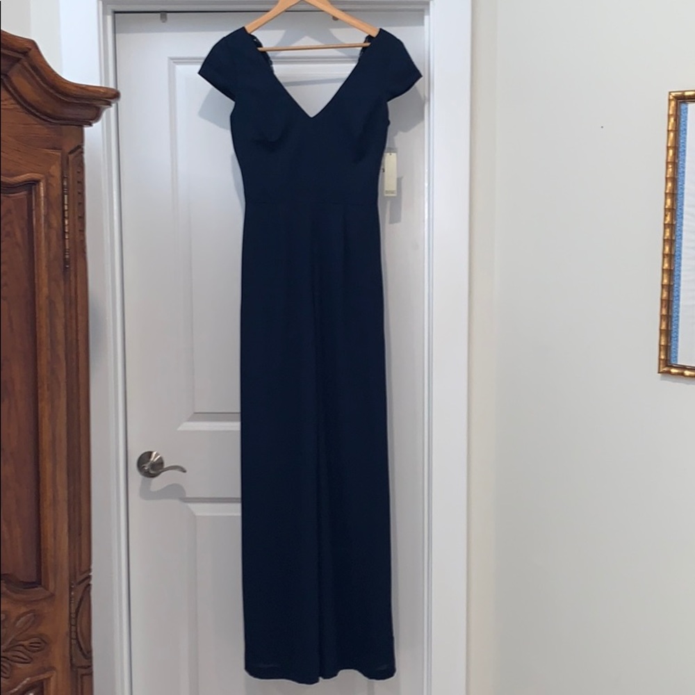Designer navy blue jumpsuit. Beautiful NWT